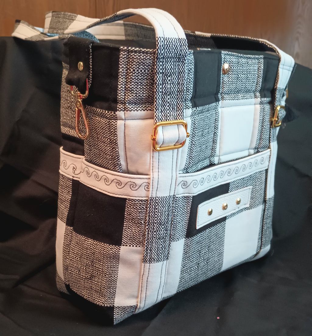 JC Homestead Checkered Charm Purse