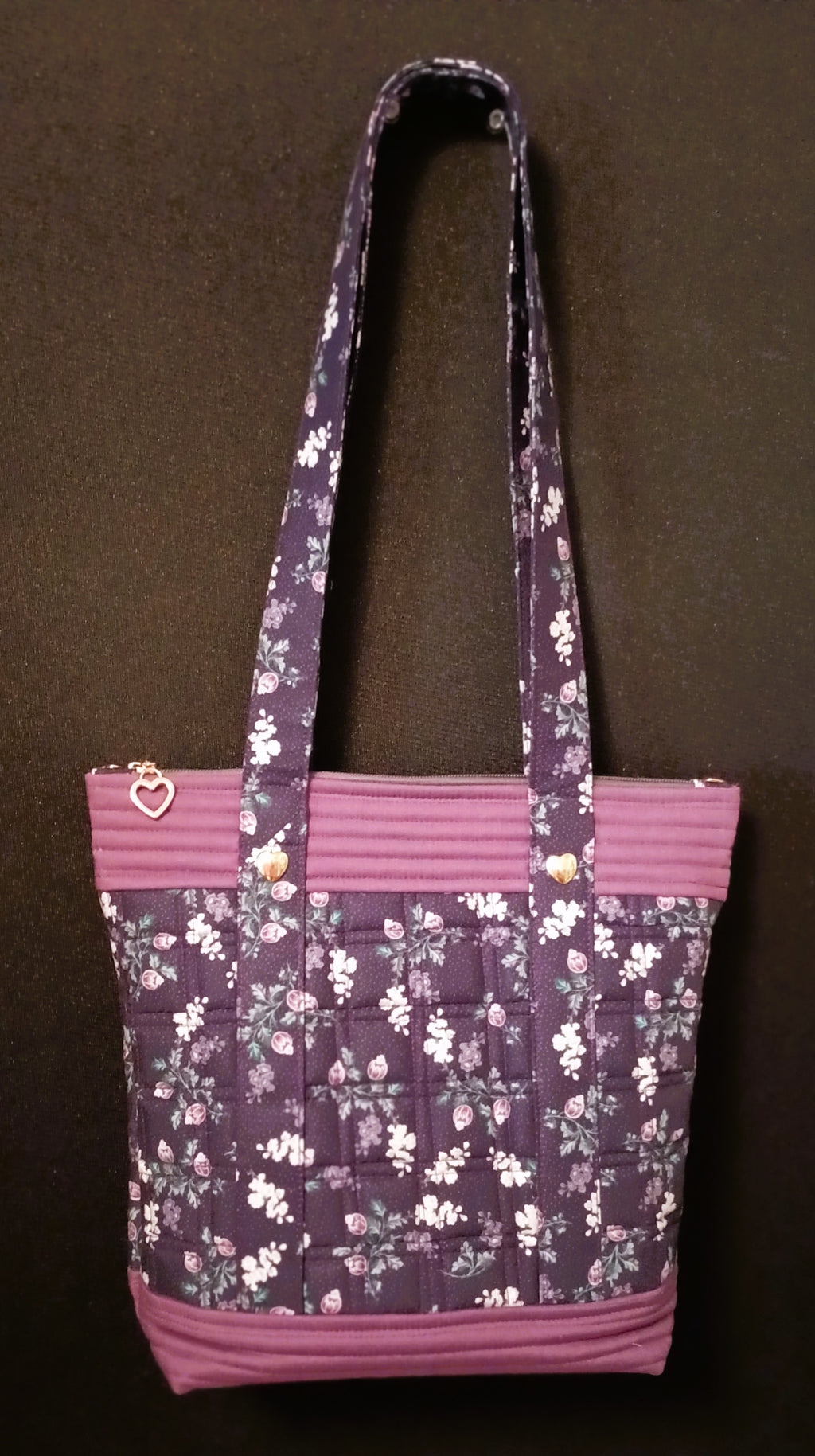 Zip & Bloom Quilted Tote Bag