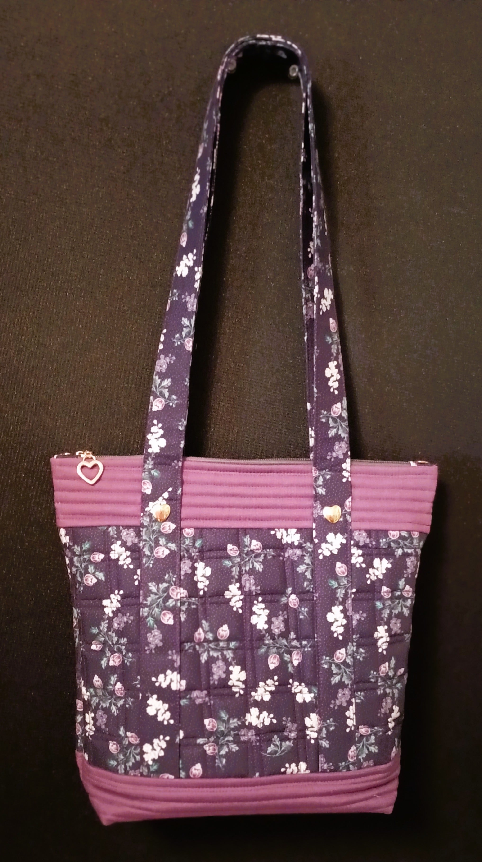 Zip & Bloom Quilted Tote Bag