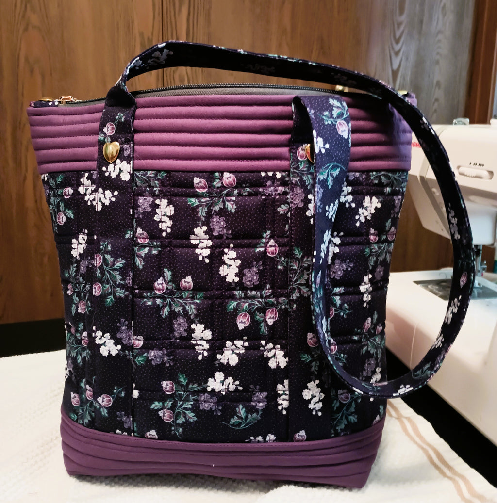 Zip & Bloom Quilted Tote Bag