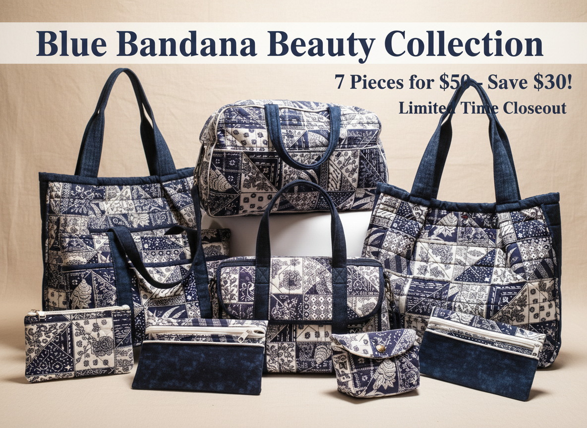 Blue Bandana Bundle Banner - Your Products