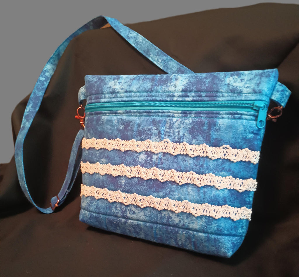 Elegant Blue Dreams Crossbody Bag - Teen/Young Adult