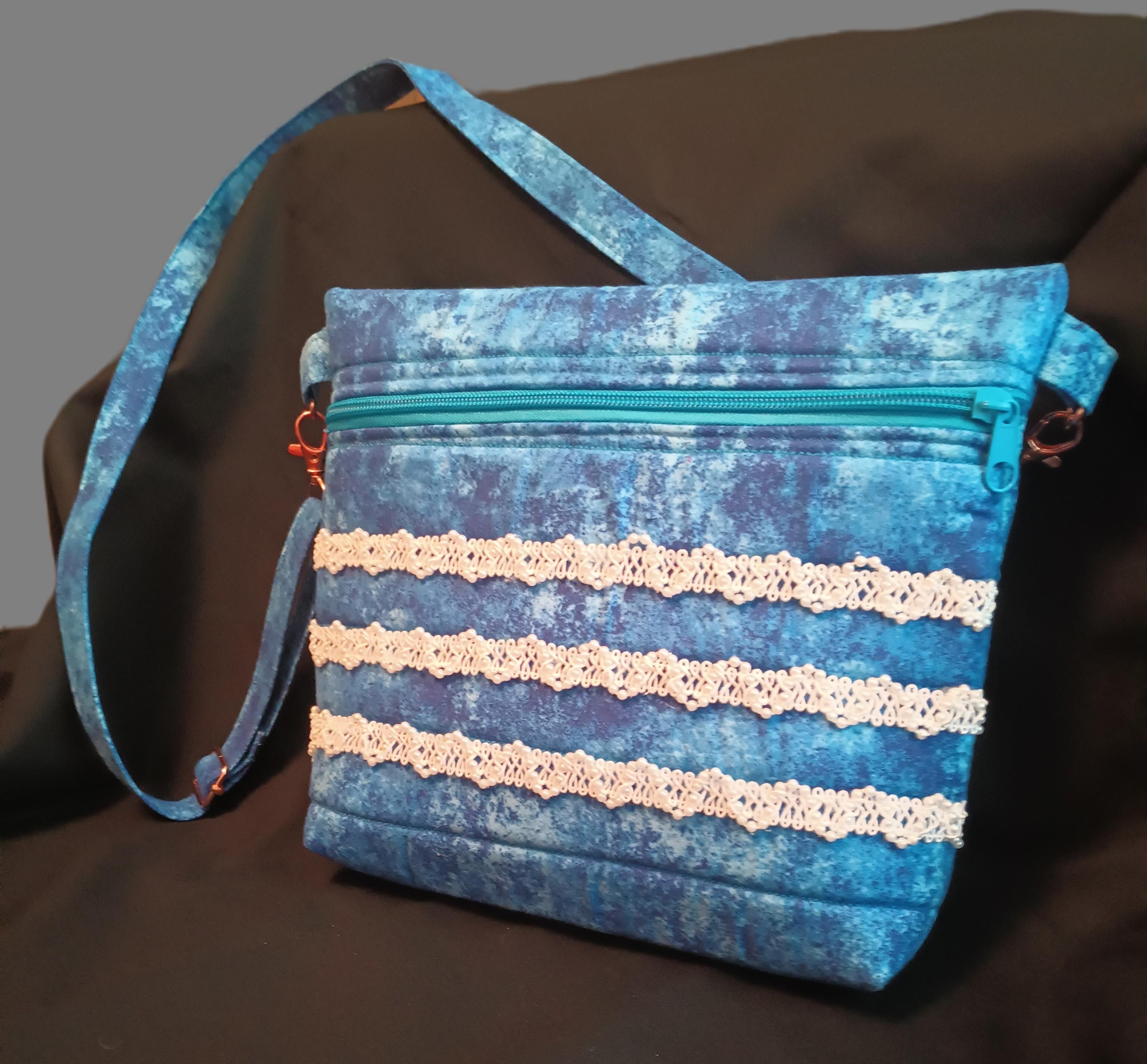 Elegant Blue Dreams Crossbody Bag - Teen/Young Adult