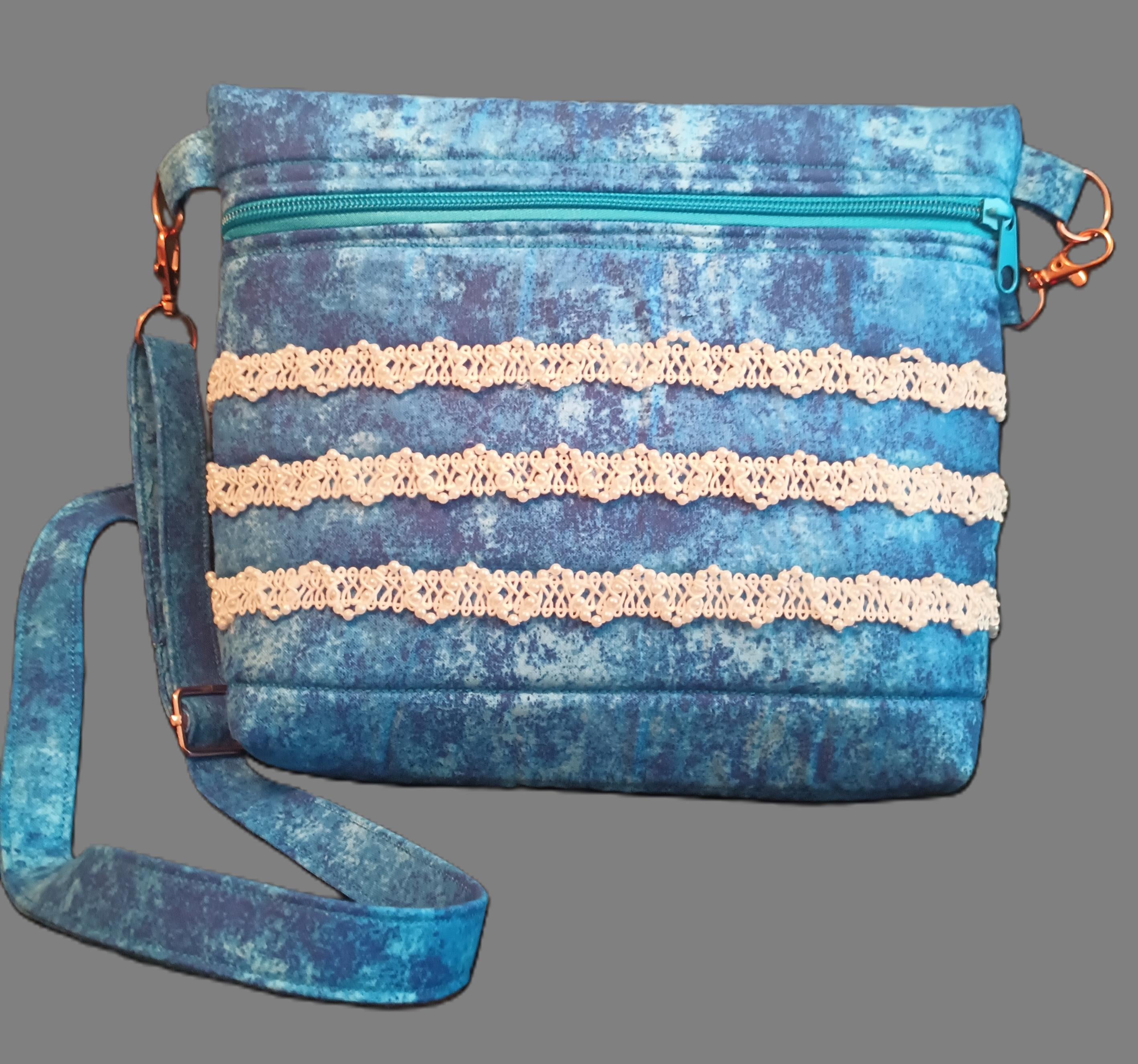 Elegant Blue Dreams Crossbody Bag - Teen/Young Adult