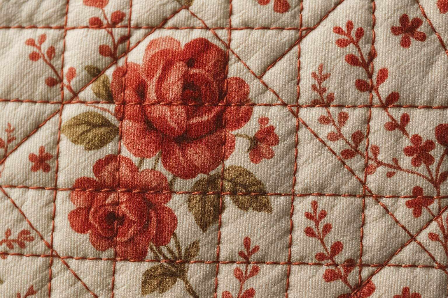 Close-up Detail Shot - Quilted Texture