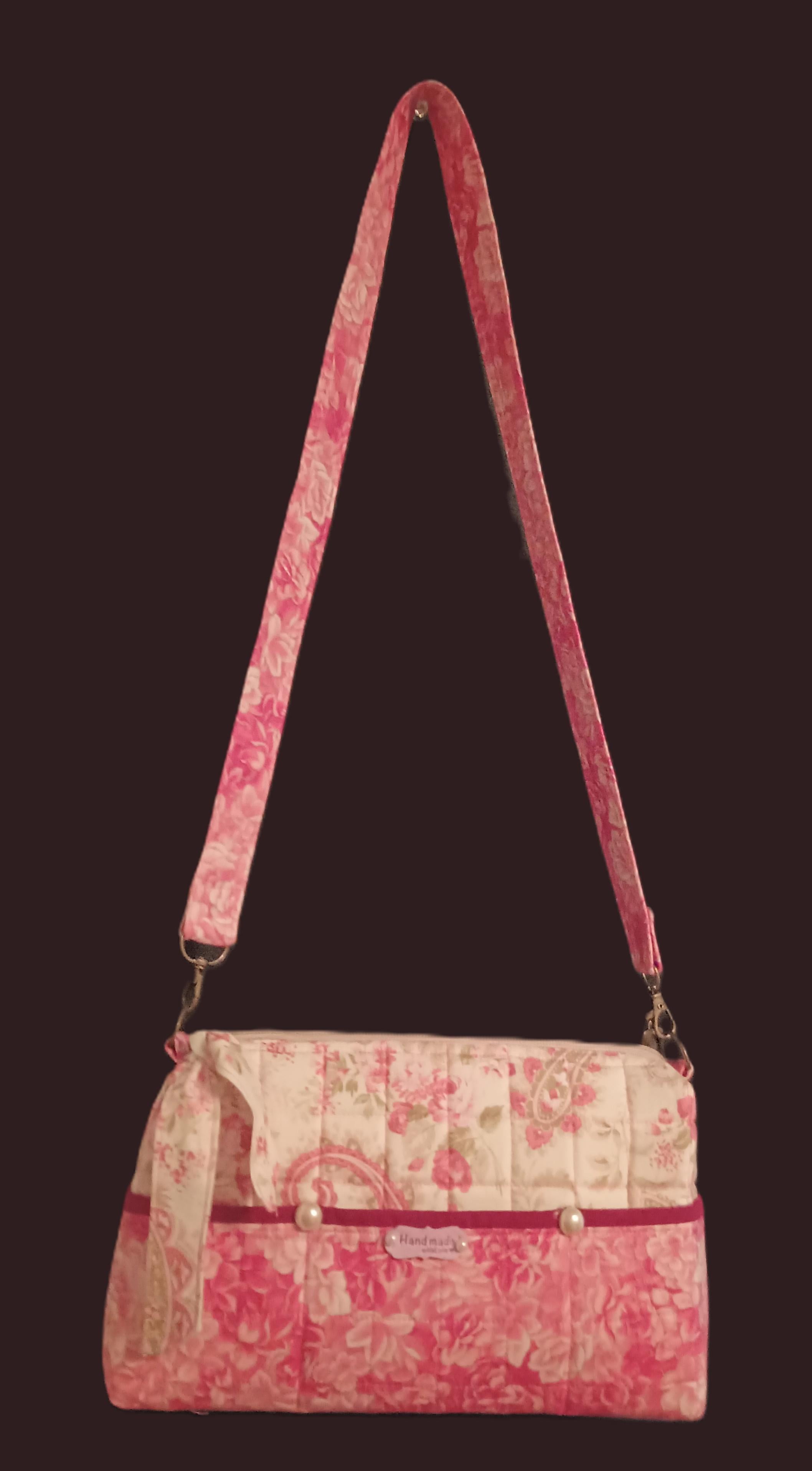 Coral Bloom Quilted Shoulder Bag - Collection Finale