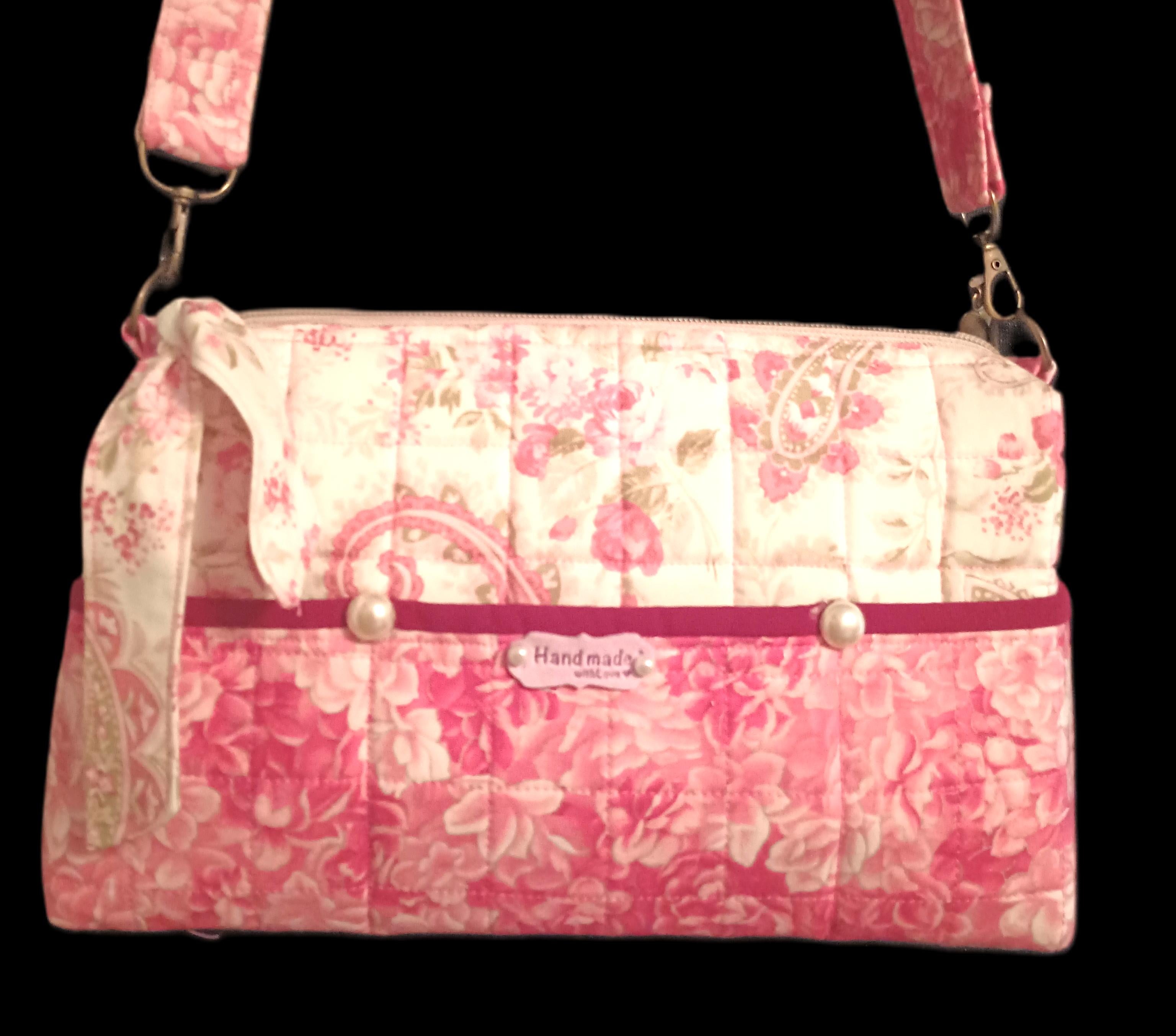 Coral Bloom Quilted Shoulder Bag - Collection Finale