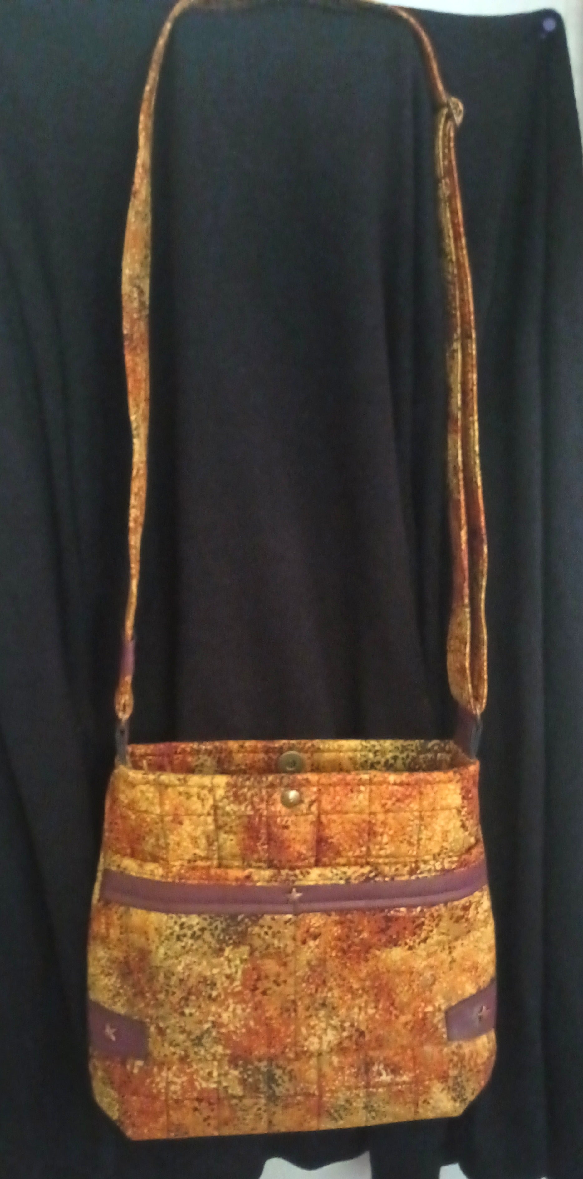 crossbody travel bag sand Desert Sand Tower 2 Crossbody Bag - Bronze Stars & Leather Accents