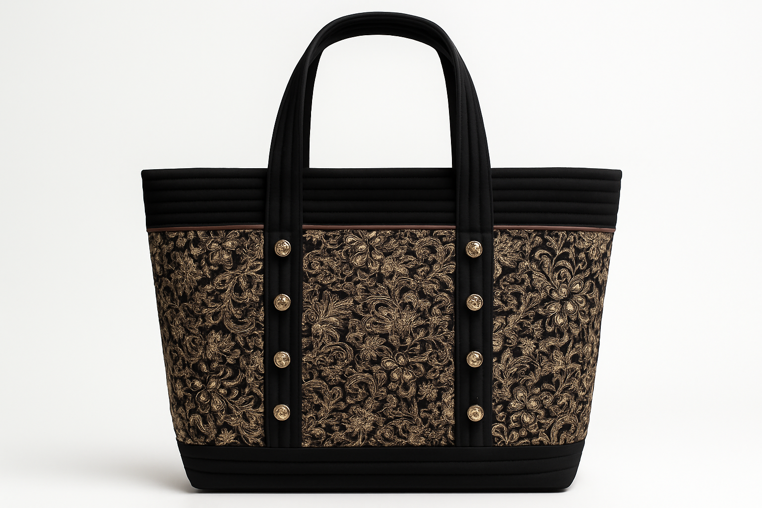 Enhanced Back View - Paisley Garden Bloom Tote