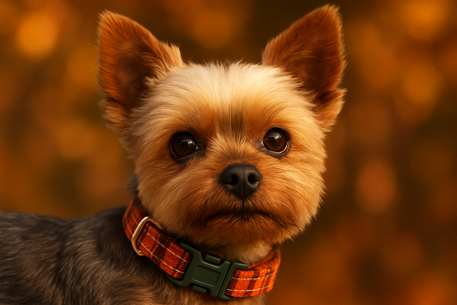 Enhanced close-up of Abbie with accurate collar details