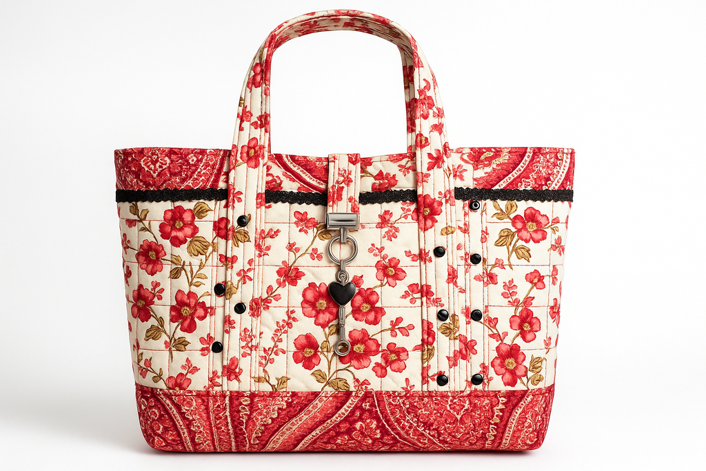 Enhanced Crimson Bloom Tote Bag - View 1