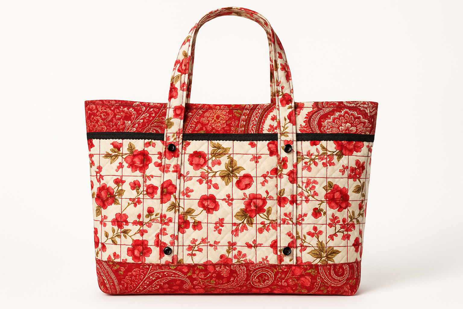 Enhanced Crimson Bloom Tote Bag - View 2