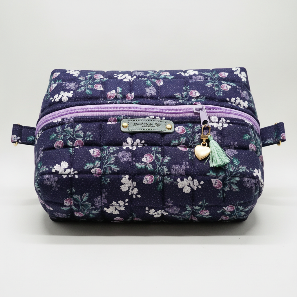 Enhanced Make-up Bag - Heart & Tassel