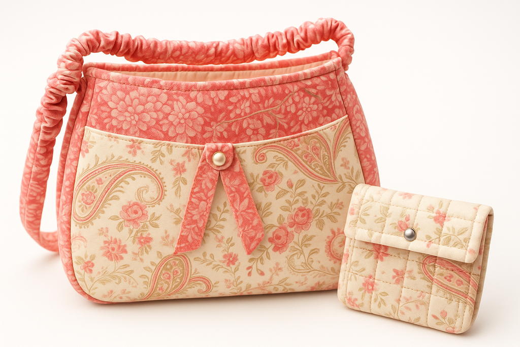 Enhanced Set Photo - Coral Bloom Handbag Original Collection