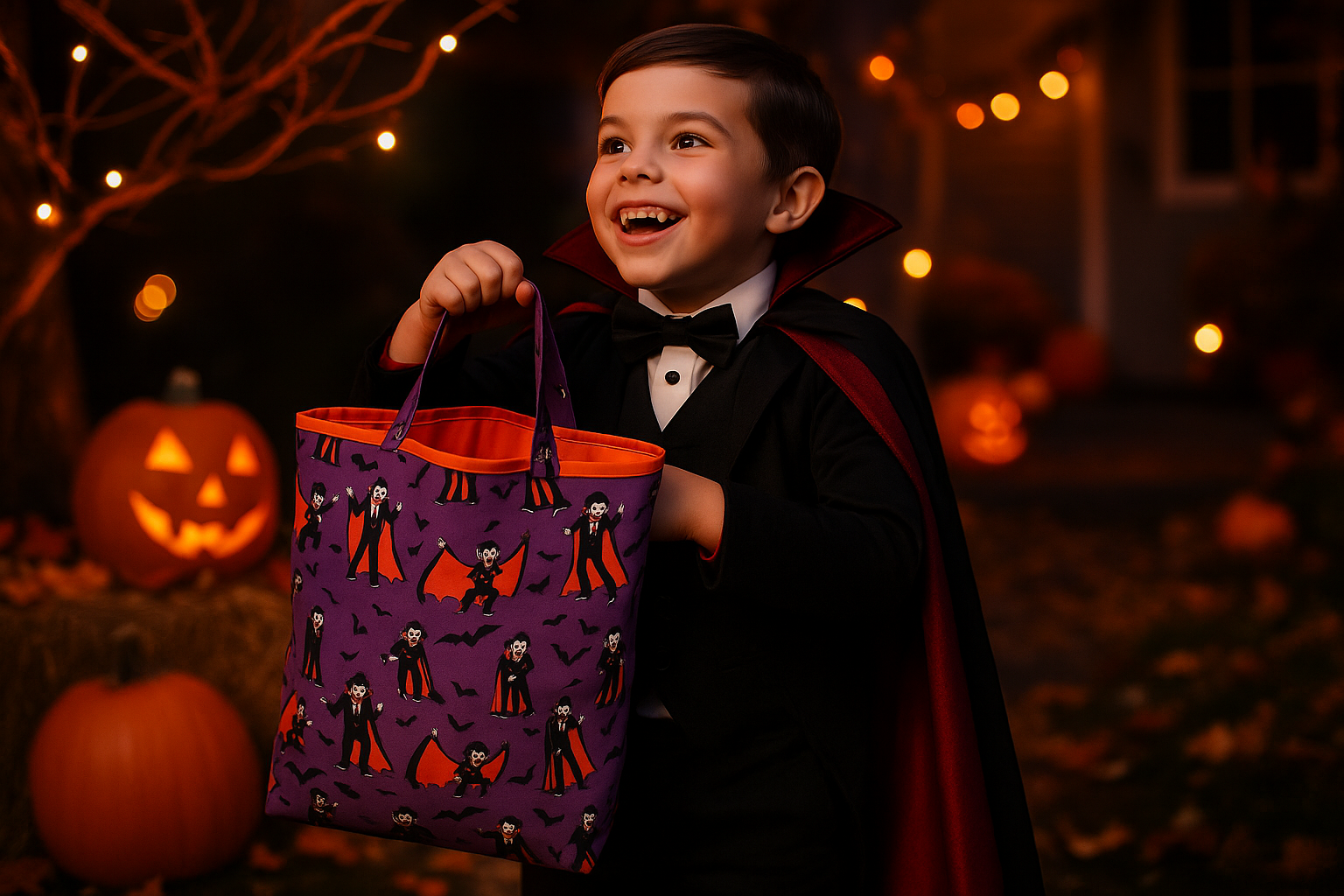Halloween lifestyle photo of Vampire Trick or Treat Bag - Medium