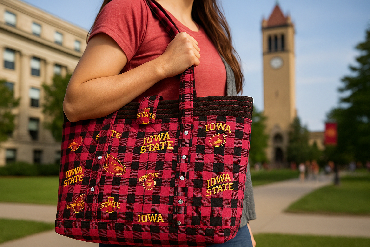 Lifestyle Shot of Cyclones Tote Bag