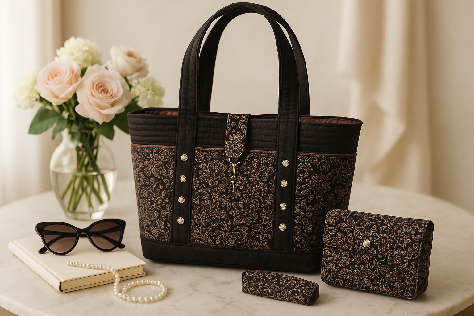 Lifestyle Shot - Paisley Garden Bloom Tote Set