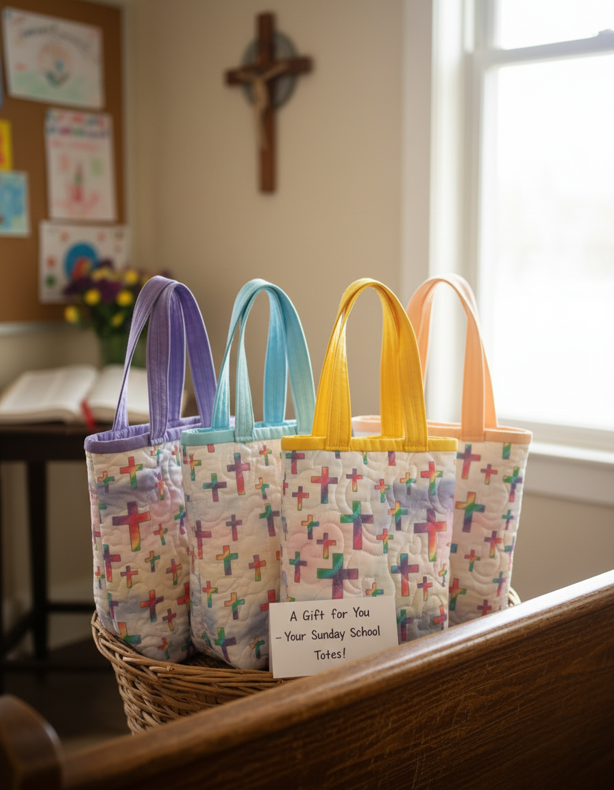 Quilted Cross Tote 4-Pack Bundle