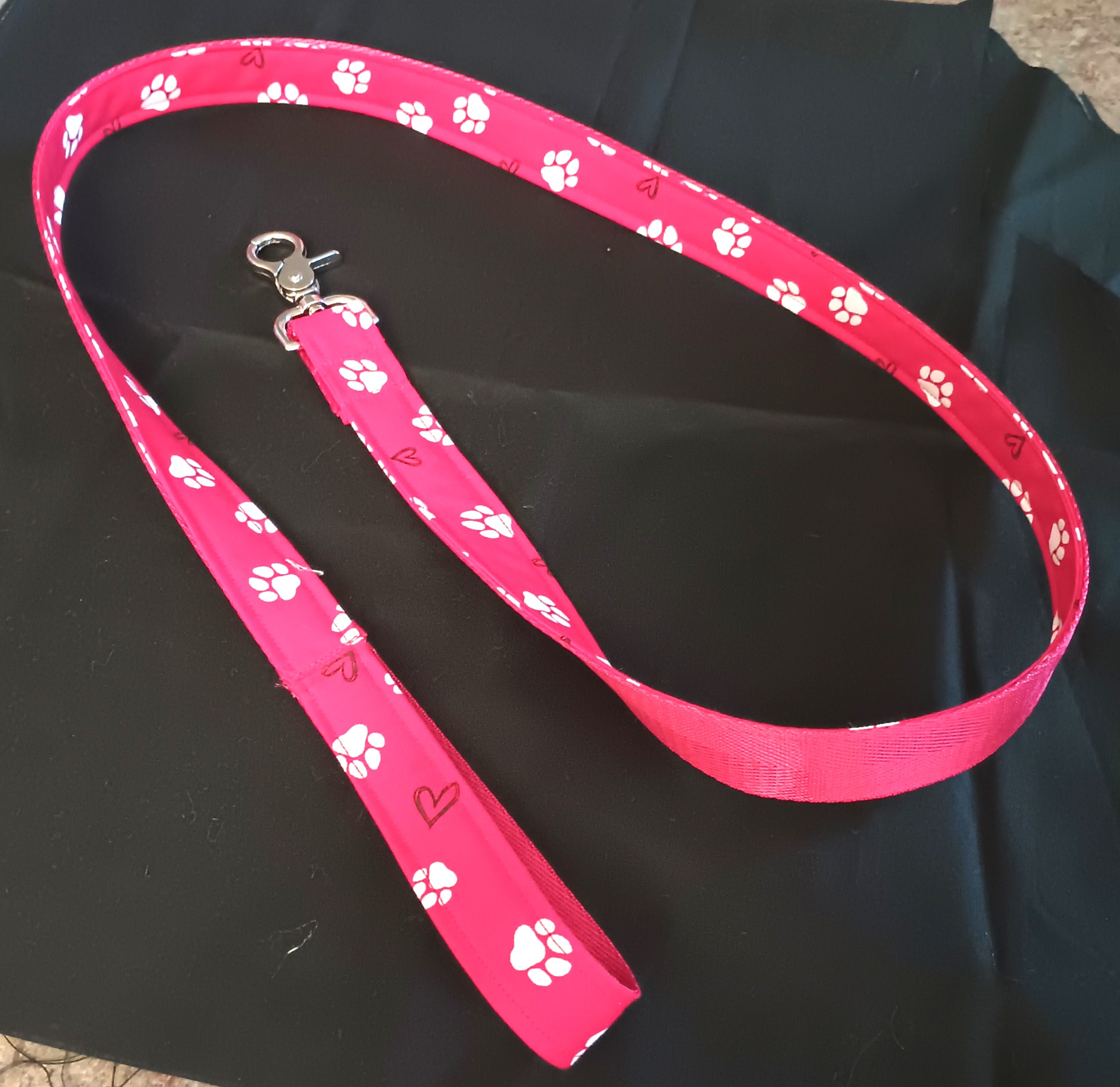 Red Paws & Hearts Leash - Big Paw Collection