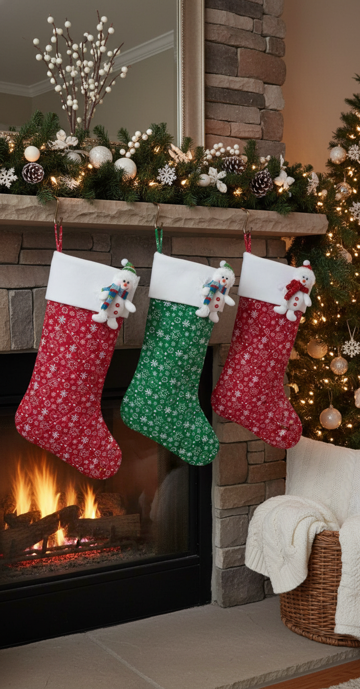Snowman Stockings Lifestyle Scene
