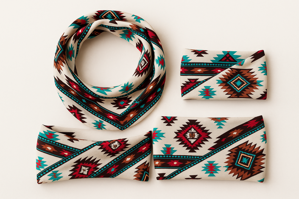 Southwest Infinity Scarves with White Background