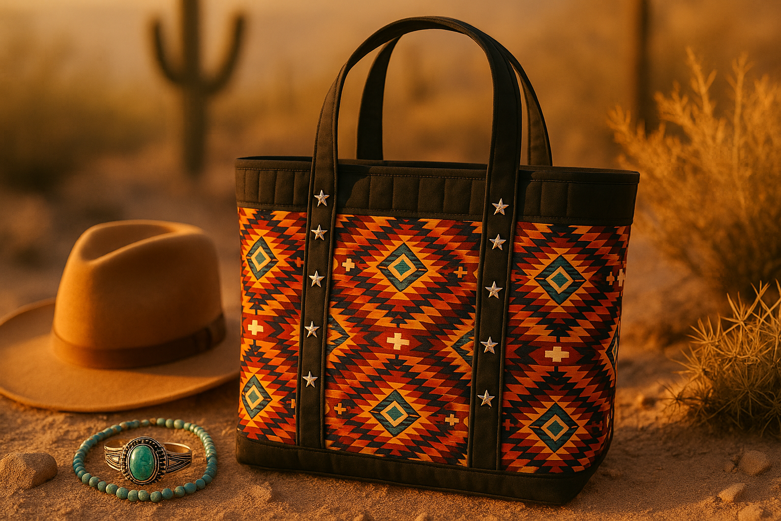 Southwestern Lifestyle Shot - Desert Dreams Tote