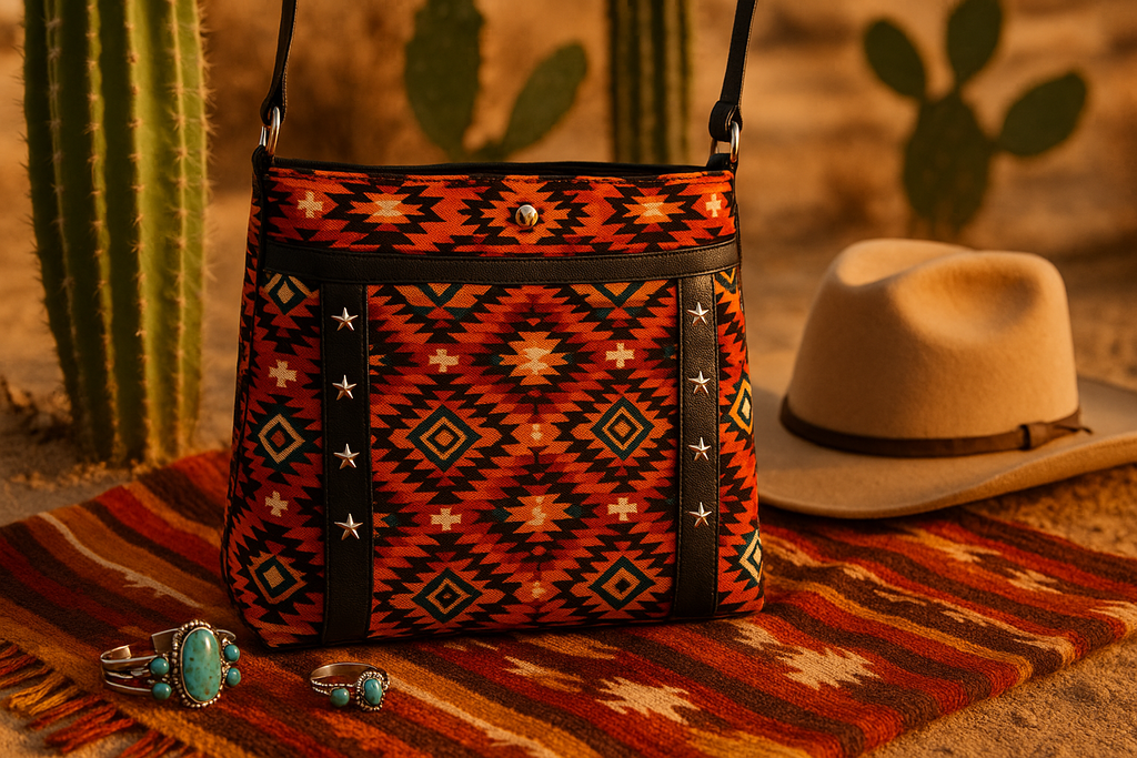 Southwestern Lifestyle Shot - Desert Dreams Tower Crossbody Bag